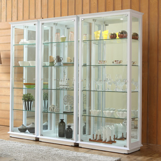 앤탑퍼니처 LED조명강화유리장식장 장식장, 5단장식장-700-화이트