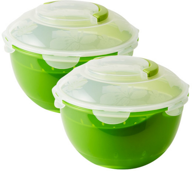 락앤락 수박 야채보관통 6L 2개 - 샐러드.화채볼 과일.채소보관함 다용도소분용기 플라스틱통