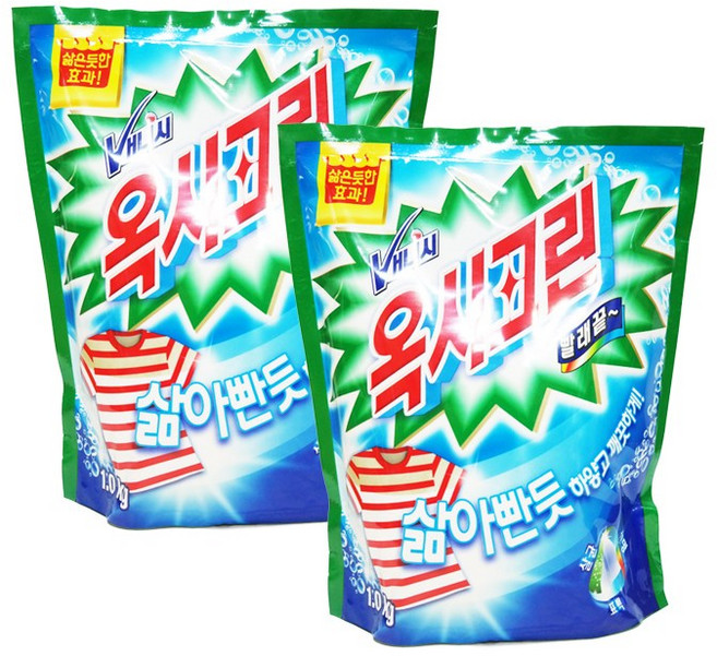 옥시크린 분말형 표백제, 1kg, 2개