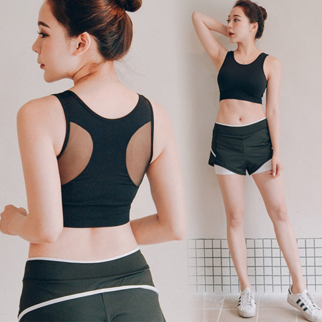 코코드림 빅사이즈요가탑 백 매쉬 스포츠브라탑 in CAP 55~77