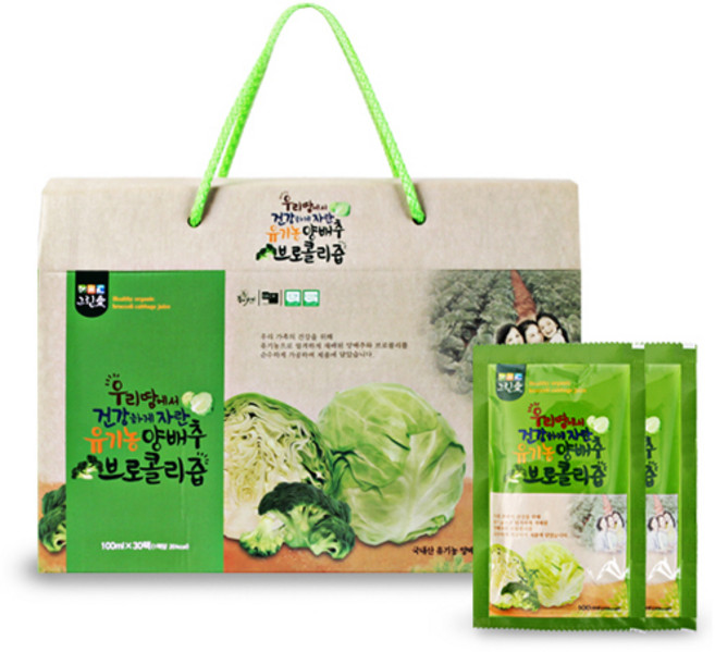 그린애 유기농 양배추 브로콜리 진액 100ml, 60개