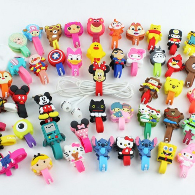 이어폰줄감개, E19-검은모자병정, 1개