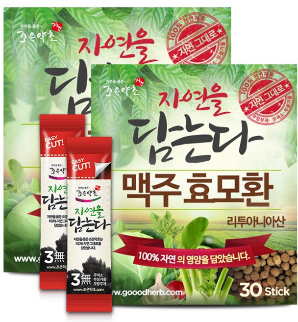 조은약초 프리미엄 리투아니아 맥주 효모환 스틱 60포 x 3g, 60개