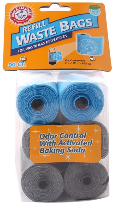 암앤해머 웨이스트 백 배변봉투 리필, 1개, 90개입 - 쿠팡