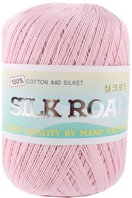 마마니트 털실 손뜨개실 실크로드 순면사, 2404 파스텔핑크, 1개
