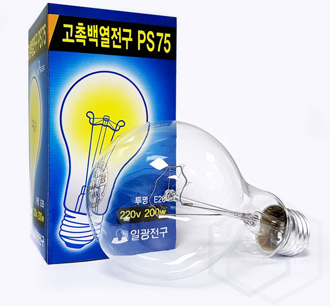 일광전구 일광 고촉 백열램프 200W, 전구색(노란빛), 1개