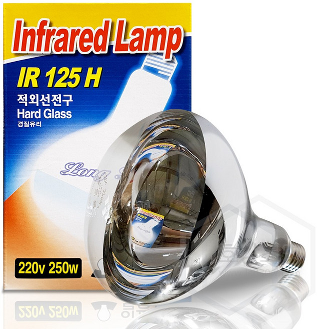 일광전구 적외선 램프 열전구 경질유리, 250W_전구색(노란빛), 1개