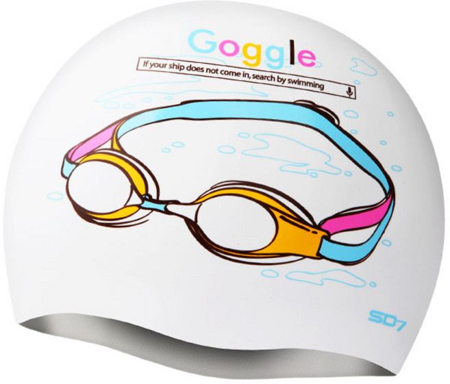 SD7 Goggle 캐릭터 실리콘 수모 SGL-CA248, White