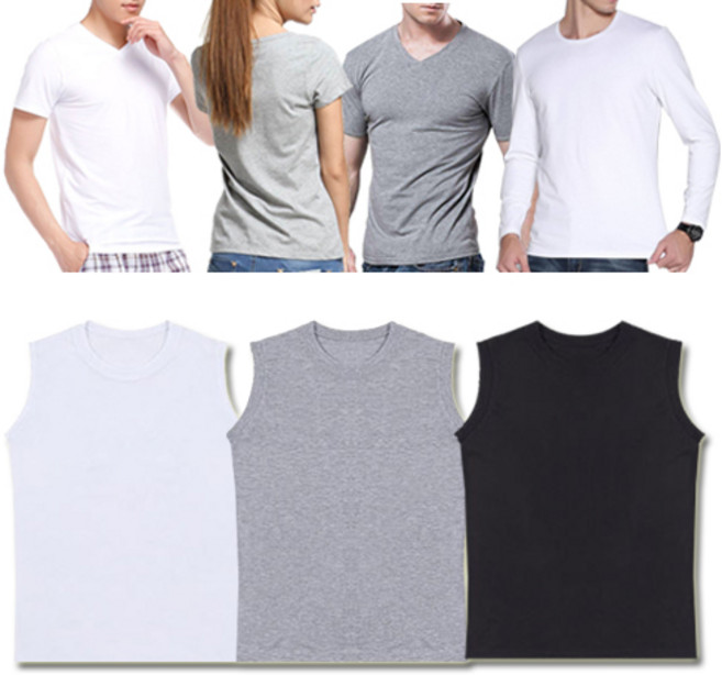 언더피아 국내생산 민소매 나시면티 무지나시티 30수 나시티