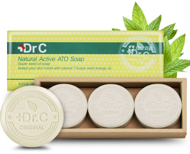 닥터씨 아토솝 의약외품 보습비누 천연비누 클렌징 비누, 100g, 3개입