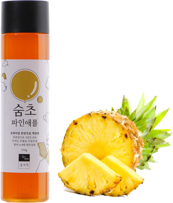 숨초 천연 발효 식초 파인애플 570ml, 2개