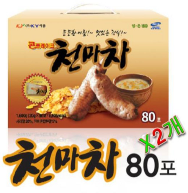 (주)KY식품 원조 콘플레이크 천마차 80포*2개, 20g, 80개입, 6개