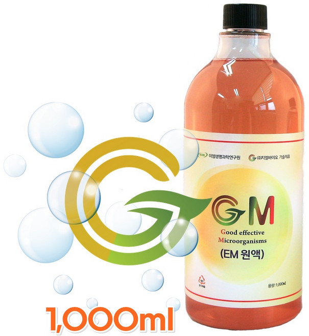 지엘바이오 GM원액 맑은이엠 EM액상 쌀뜨물발효액 유용미생물, 1개, 1L