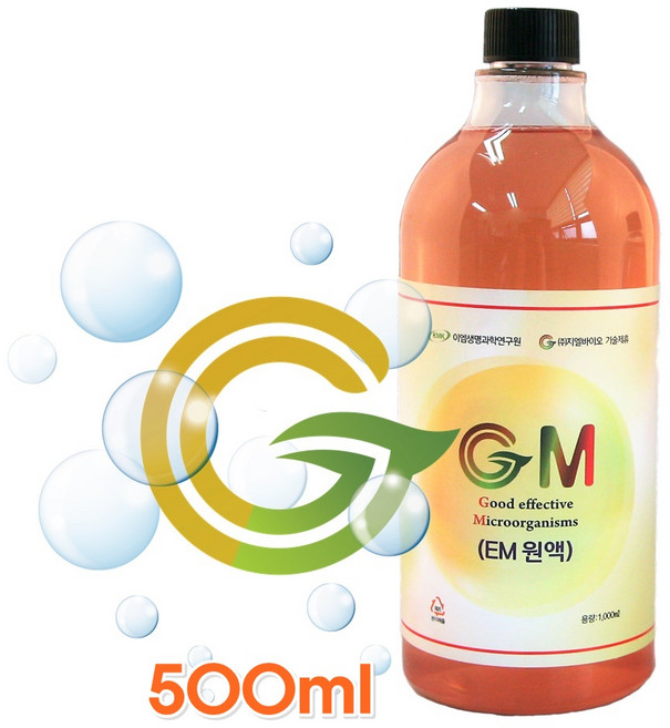 지엘바이오 GM원액 맑은이엠 EM액상 쌀뜨물발효액, 1개, 500ml