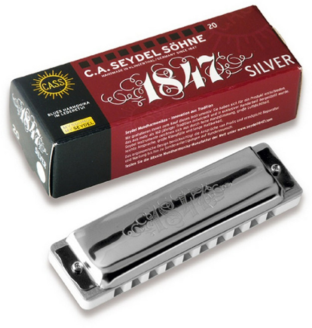 쎄이델 실버 하모닉마이너 다이아토닉 하모니카/16314, G Key, 1개