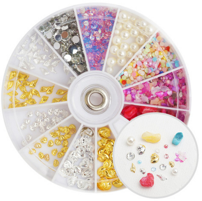 시크릿엠 온더비치 컬렉션-7 조개파츠불가사리네일스톤참파츠네일스터드진주자개참스톤 네일 스톤/파츠, 1개, 온더비치 컬렉션-1