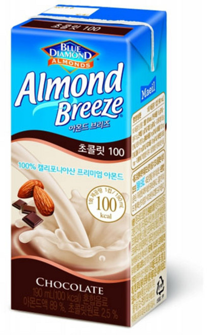 아몬드브리즈 제로 슈가 초코 190ml x 24팩, 24개