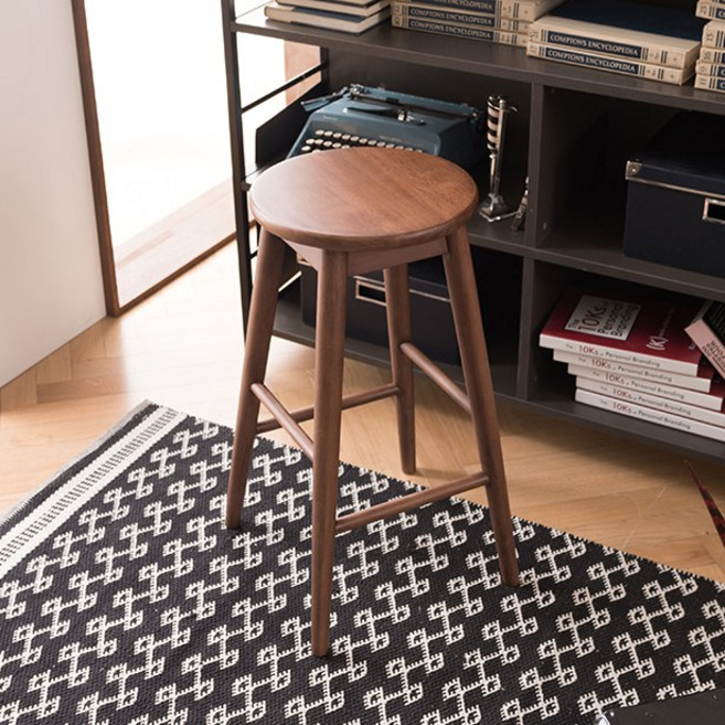 리바트 베이킹 목대 바 스툴 방문설치, 브라운