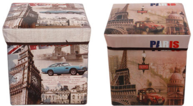 NK 1+1 스툴 의자 수납의자 수납스툴 정리함, 1+1 자동차+프랑스, 1개