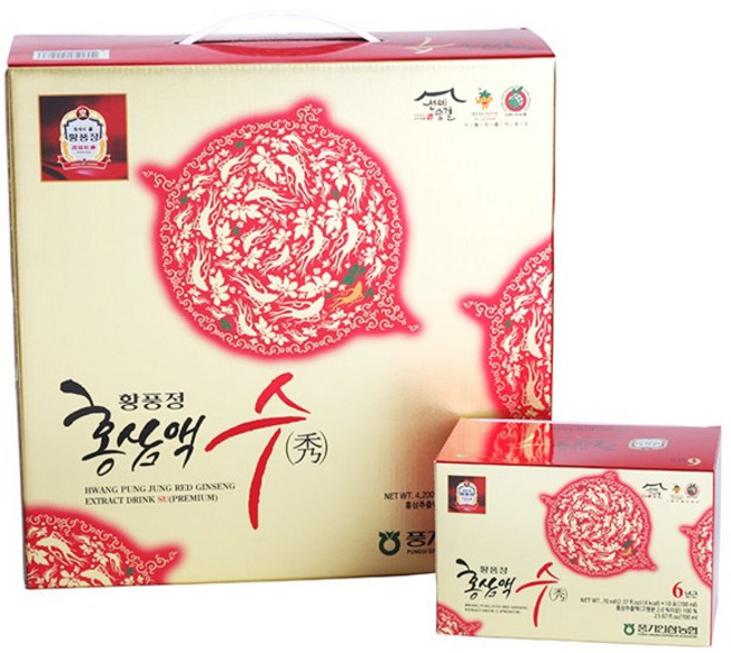 6년근 황풍정 홍삼액 수 70mlx60포/경북영주 풍기/홍삼액 100%/무료배송, 1박스