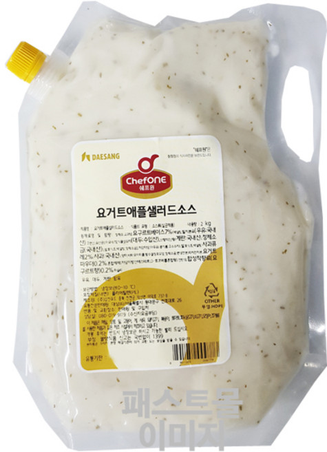 쉐프원 요거트 애플샐러드소스, 2kg, 1개