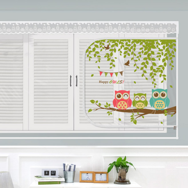 다샵 현관 방문 창문 베란다용 일체형자석 EVA 방풍비닐, 1개