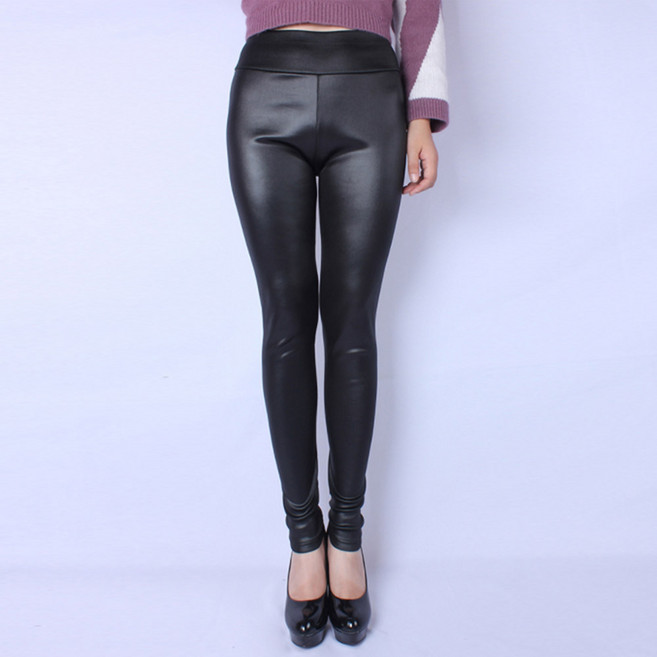 아웃사이즈 BL3809 빅사이즈 레더 하이 밴딩 레깅스
