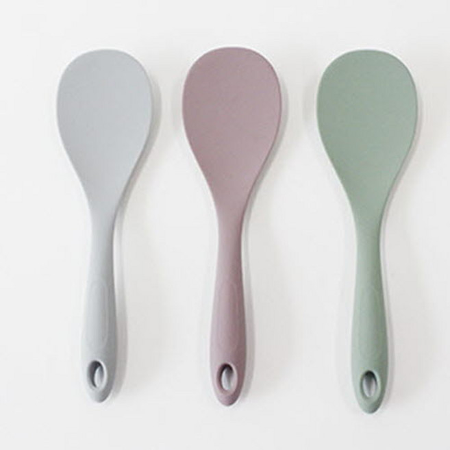 키친팩토리 파스텔 실리콘 밥주걱, 핑크, 1개