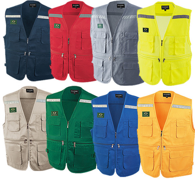 TC 안전 면조끼 작업조끼 단체조끼, 녹색, 1개