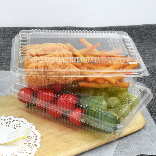 J-57 투명도시락용기_일체형용기 일회용용기_투명용기_생분해성_PLA_1박스(400개), J-57 투명도시락용기 1박스(400개), 1개