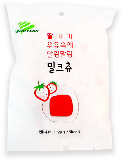하오리위안 밀크츄(딸기향) 1봉, 70g, 1개