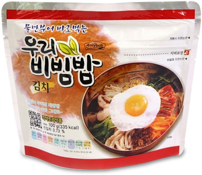 이지밥 우리비빔밥 김치, 100g, 1개