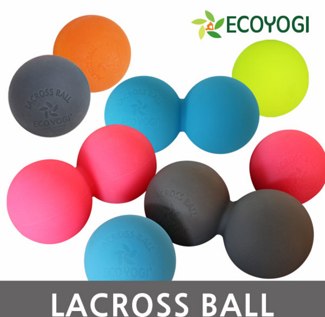 에코요기 싱글 라크로스 마사지볼, 라임, 1개