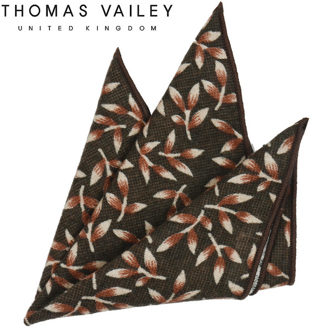 [THOMAS VAILEY] 토마스베일리 행커치프 - 퍼시몬 브라운
