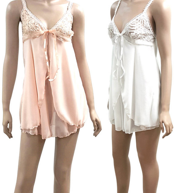 국산 쉬폰슬립 프릴 기본 리본 홈드레스 잠옷 롱원피스 레이스 여성슬립4022 98765432EA