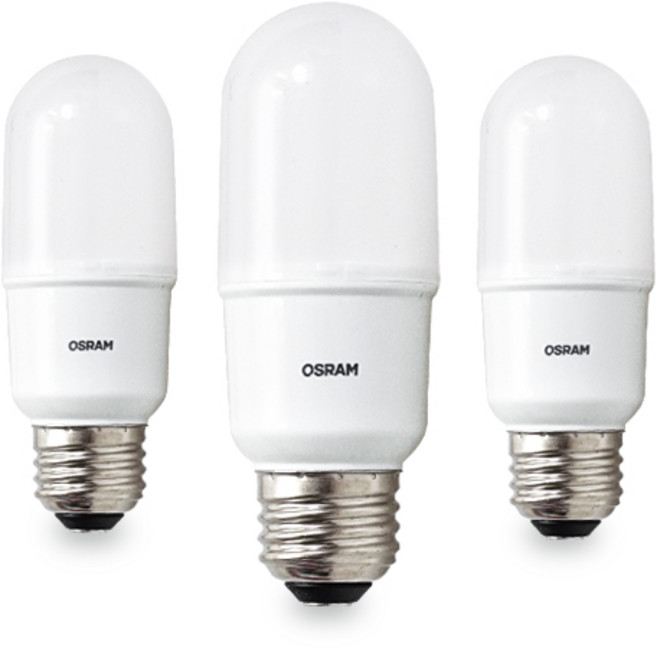 오스람 LED 스틱 전구 램프 7W 9W 10W 삼파장 볼전구 볼램프, 오스람 LED 스틱램프 9W 전구색(주황빛), 1개