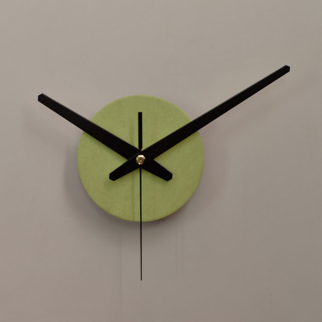 아미공 무소음무브먼트 붙이는시계블랙, 파스텔그린