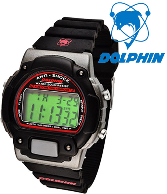 돌핀 200M 방수 전자손목시계 567-28A