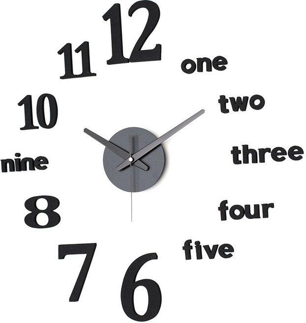 아미공 DIY 벽시계, 클래식블랙