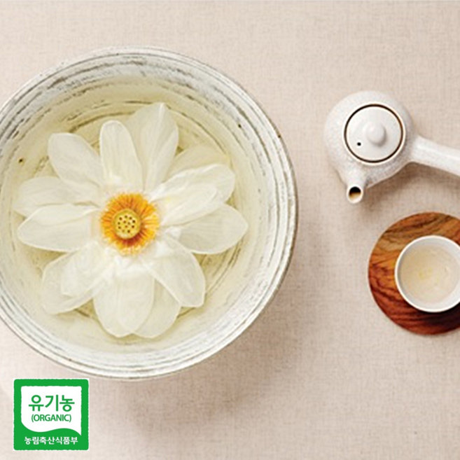 올댓리빙 유기농 연꽃차 냉동연꽃 백련꽃차 10송이, 1개입, 10개, 1g