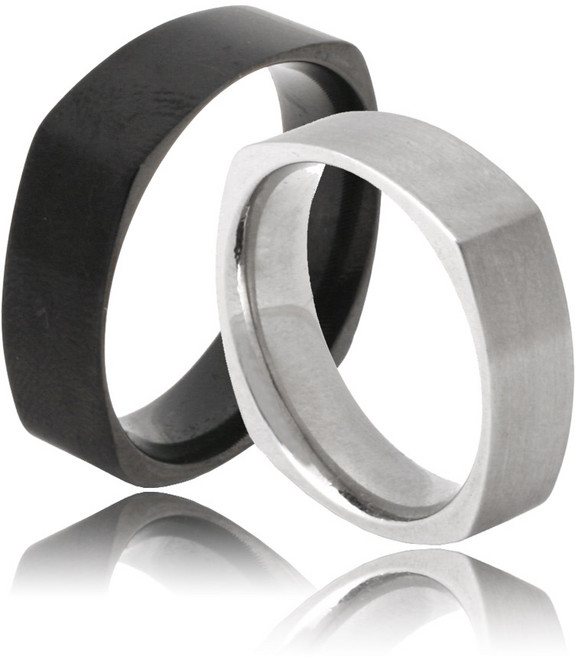 스타일썸 스퀘어 사각 커플반지 써지컬스틸 커플링 우정링