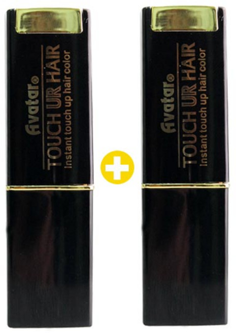 아바타 새치커버 스틱, 흑갈색, 2개