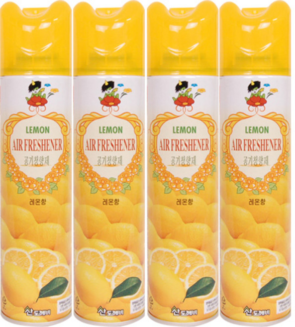 [산도깨비] 공기청향제 레몬, 300ml, 4개, 레몬향