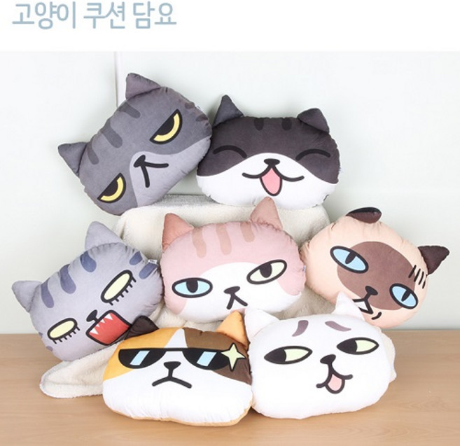 노네임 고양이담요 쿠션 담요