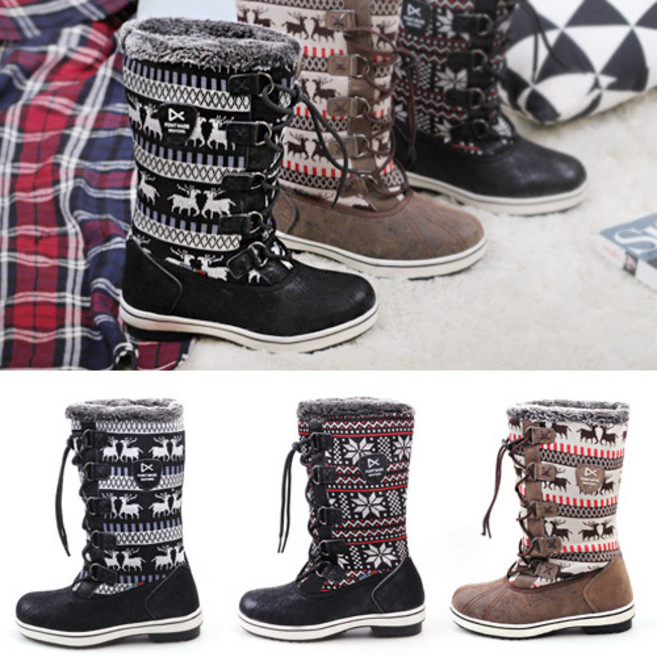 슈앤필 겨울 여성 퍼 털 패딩 방한 부츠 방한화 어그부츠 롱부츠 리치