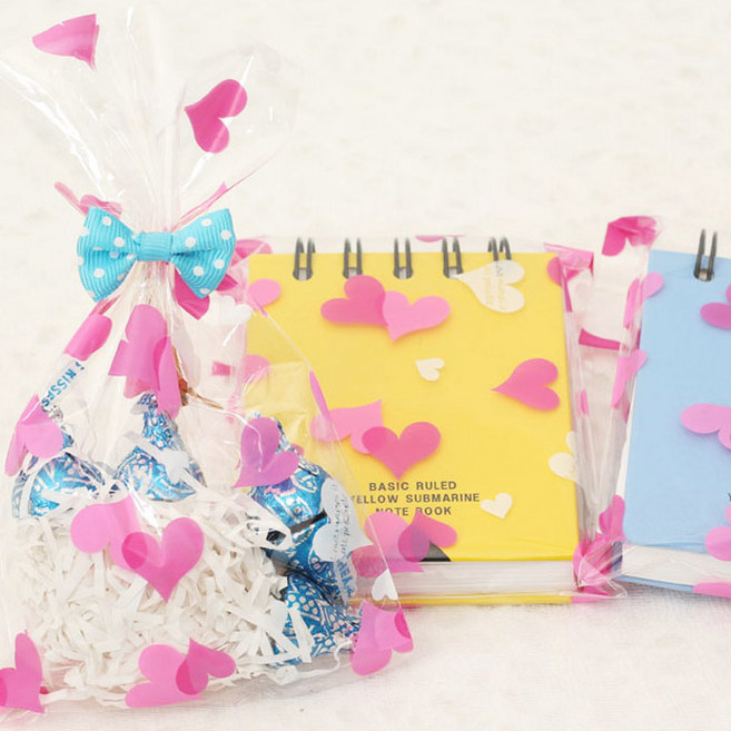 노크원 인쇄opp, 러블리하트 비접착(10 x 18/100장), 100개