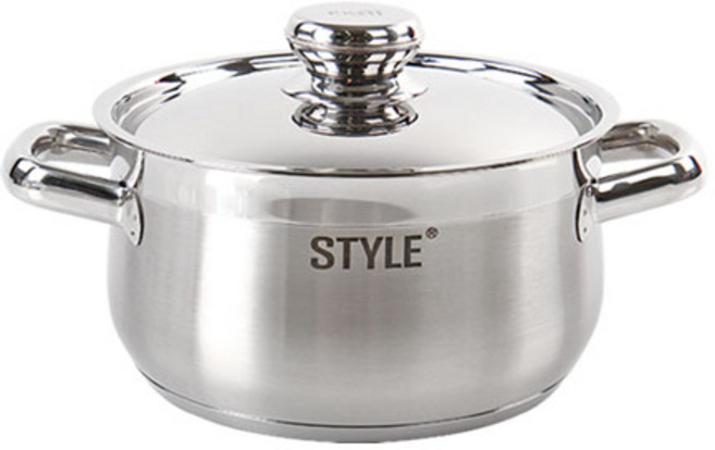 러브송 스타일 스텐 양수냄비, 실버, 16cm