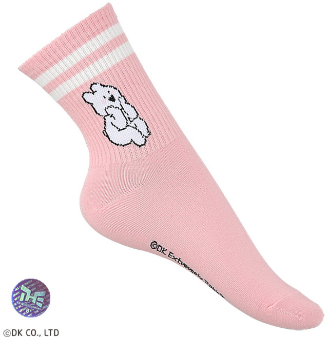 오버액션토끼 양말 두줄포인트 여자남자공용