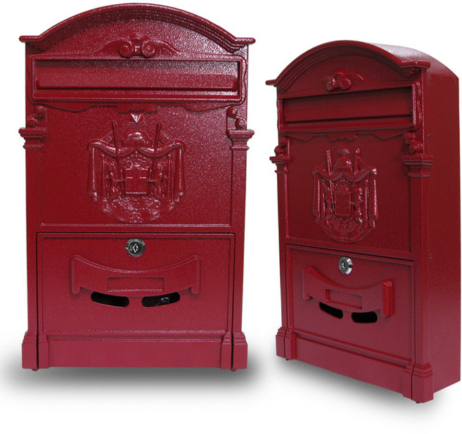 진성 우체통 녹방지 가벼운 알루미늄제질 인테리어우체통 벽걸이우체통, 선택5 앤틱레드