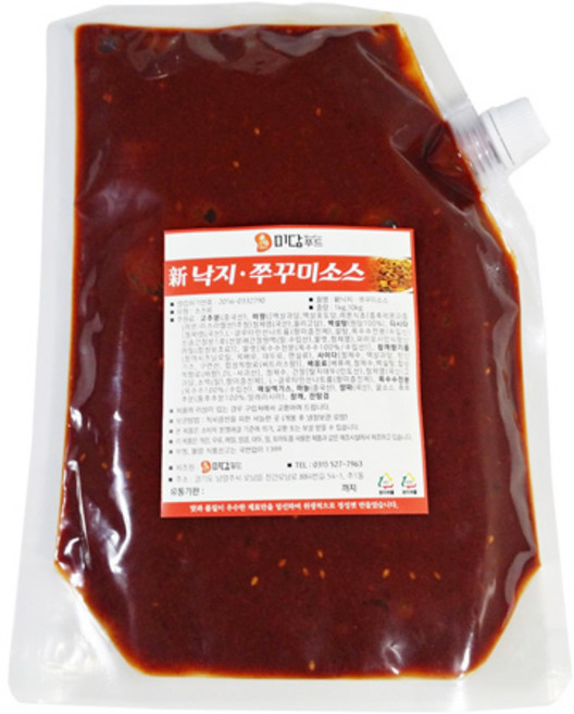 미담푸드 12종 양념장 물회 냉면 비빔장 쭈꾸미소스, 1개, 선택04)낙지주꾸미소스1kg, 1kg